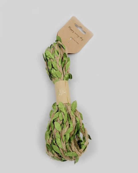 Εικόνα της Κορδέλα συσκευασίας λινή με φυλλαράκι