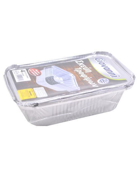 Picture of Disposable aluminum utensils with lids S/4
