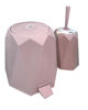 Picture of Waste bin & toilet brush plastic  set (pink)
